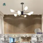 Luxury Modern Glass & Iron Chandelier Pendant Light – Elegant LED Ceiling Light for Ghana