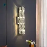 Modern Crystal Wall Lamp – Chrome Luxury Wall Light for Homes & Hotels in Ghana