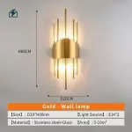 Modern Crystal Wall Lamp with Fabric Shade – Dimmable Luxury Wall Light for Homes & Hotels in Ghana