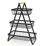 Modern Iron 3-Tier Hanging Fruit Basket Ghana – Space-Saving Kitchen Storage Rack