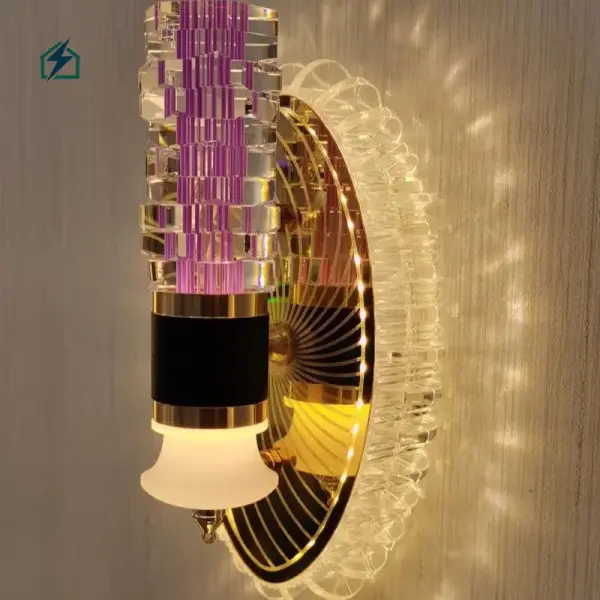 Modern LED Acrylic Wall Light (B5171-1W) Gold Decorative Wall Lamp for Homes & Hotels in Ghana