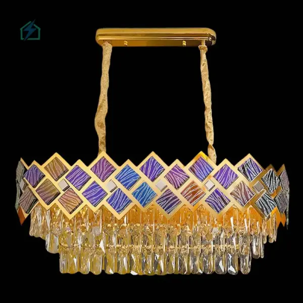 Modern Luxury Crystal Chandelier HL8314 – LED Ceiling Light for Living Rooms & Bedrooms in Ghana