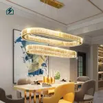 Modern Simplicity LED Iron Glass Chandelier K4109 – Luxury Crystal Chandelier Ghana