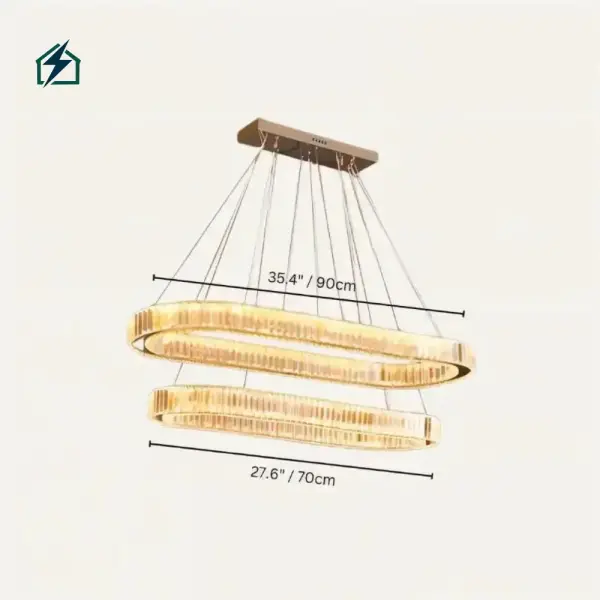 Modern Simplicity LED Iron Glass Chandelier K4109 – Luxury Crystal Chandelier Ghana