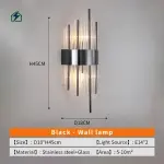 Modern Crystal Wall Lamp with Fabric Shade – Dimmable Luxury Wall Light for Homes & Hotels in Ghana