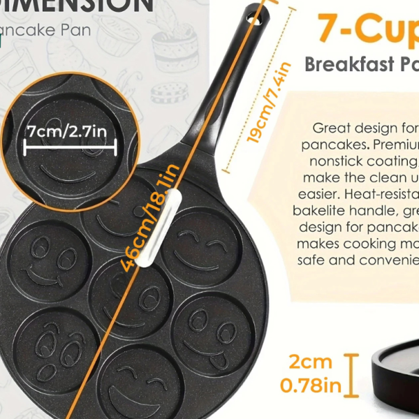 7-Hole Breakfast Pan Ghana – Pancakes, Waffles, Crepes