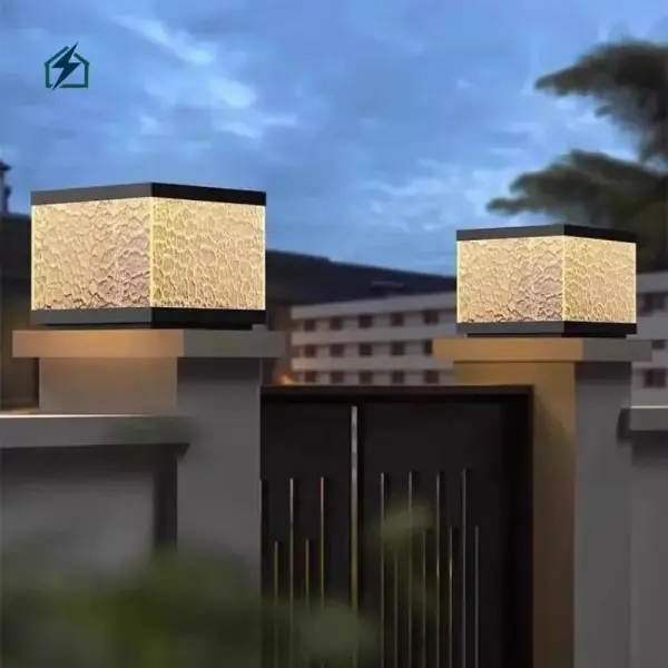 Outdoor Modern Solar LED Gate Pillar Light – Waterproof IP65 for Homes & Offices in Ghana