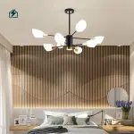 Luxury Modern Glass & Iron Chandelier Pendant Light – Elegant LED Ceiling Light for Living Room, Dining Room & Restaurant