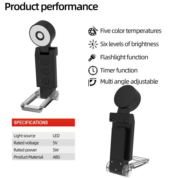 Rechargeable LED Book Light – Clip-On Reading Lamp Ghana