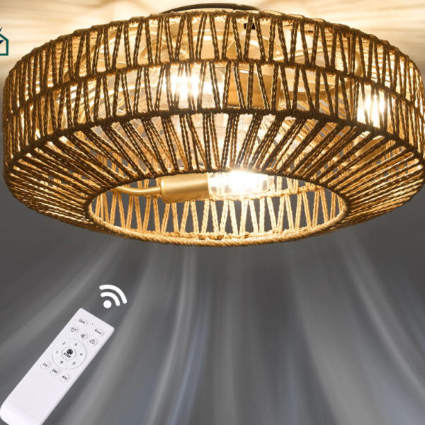 Ceiling Fan with Chandelier Light & Remote