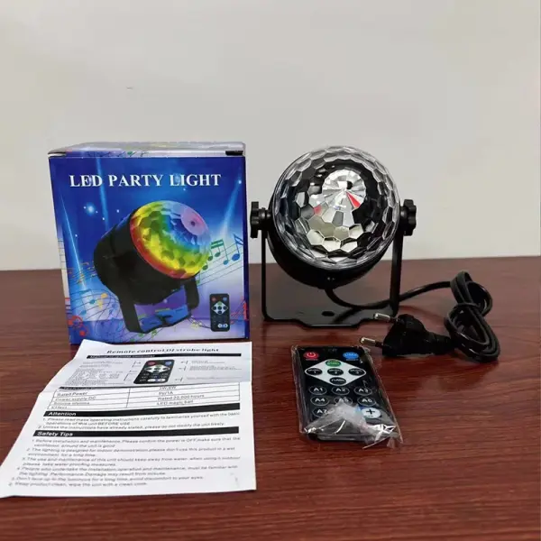 RGB Crystal Magic Ball LED Projection Light – Sound Activated DJ & Party Light