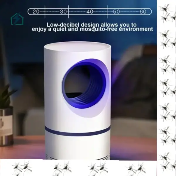 USB Electric LED Mosquito & Fly Killer Lamp – Silent Indoor Insect Trap for Ghana Homes
