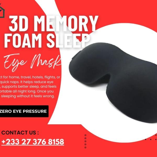 3D Memory Foam Sleep Eye Mask Ghana – Light Blocking Soft Eye Cover