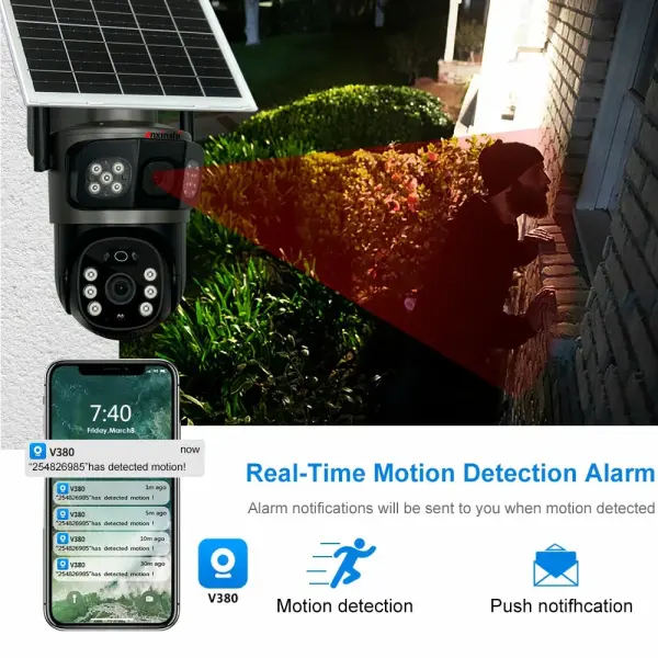 Solar 4G PTZ Security Camera – Wireless Solar-Powered CCTV Camera with SIM Card for Homes & Businesses in Ghana
