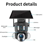 Solar Dual-Lens Outdoor Security Camera with Night Vision  for Homes & Businesses in Ghana