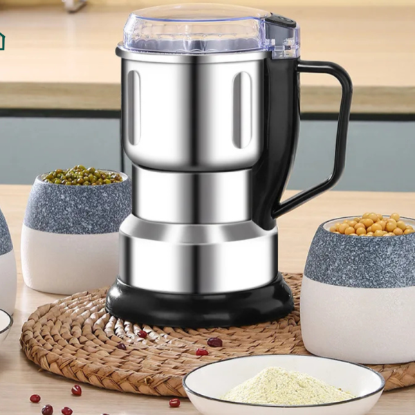 Large Stainless Steel Electric Grain Grinder – 220V UK Plug