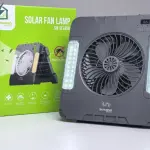 SUIMING Portable Solar Fan Light Kit – 6000mAh Rechargeable Fan, LED Light & Power Bank