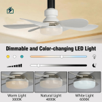 SUIMING Smart Remote E27 Screw Fan Light – 2-in-1 Ceiling Fan & Dimmable LED Light