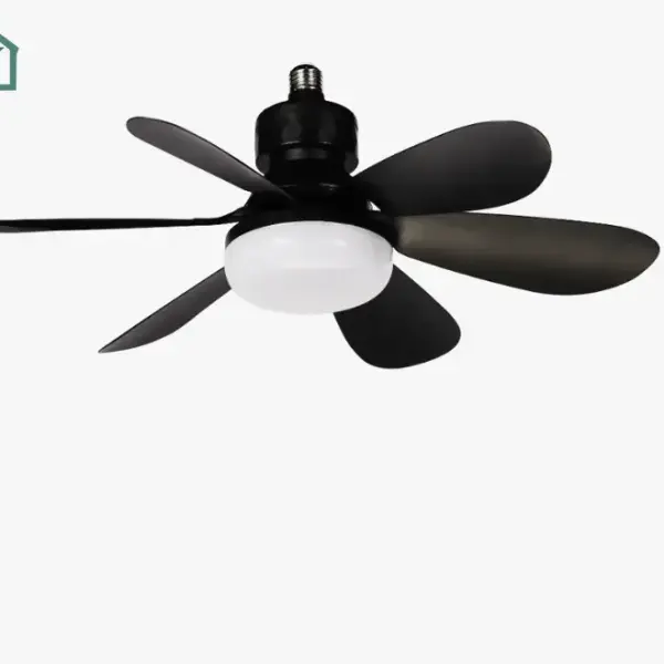 SUIMING Smart Remote E27 Screw Fan Light – 2-in-1 Ceiling Fan & Dimmable LED Light Ghana