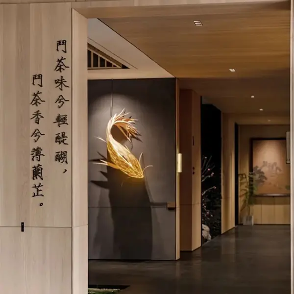 Traditional Wooden Fish Pendant Chandelier – Handmade Japanese Style Hanging Restaurant Light Ghana