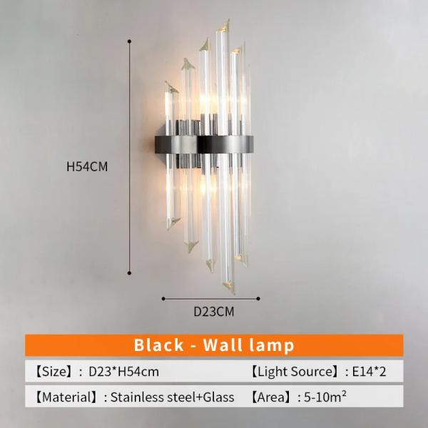 Modern Crystal Wall Lamp with Fabric Shade – Dimmable Luxury Wall Light