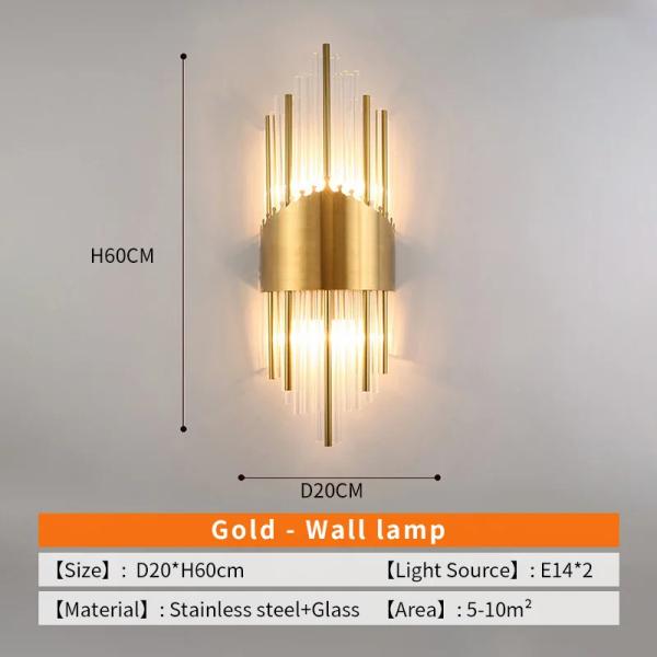 Modern Crystal Wall Lamp with Fabric Shade – Dimmable Luxury Wall Light