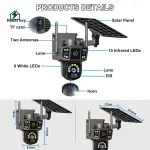 V380 Solar Bullet & Dome Hybrid Security Camera – Wireless PTZ Outdoor Wi-Fi CCTV Camera for Homes & Businesses in Ghana