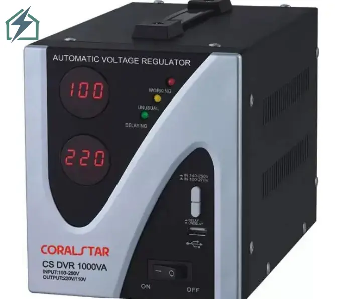 1000VA Digital Voltage Stabilizer 230V Ghana  Automatic Voltage Regulator with USB (1)