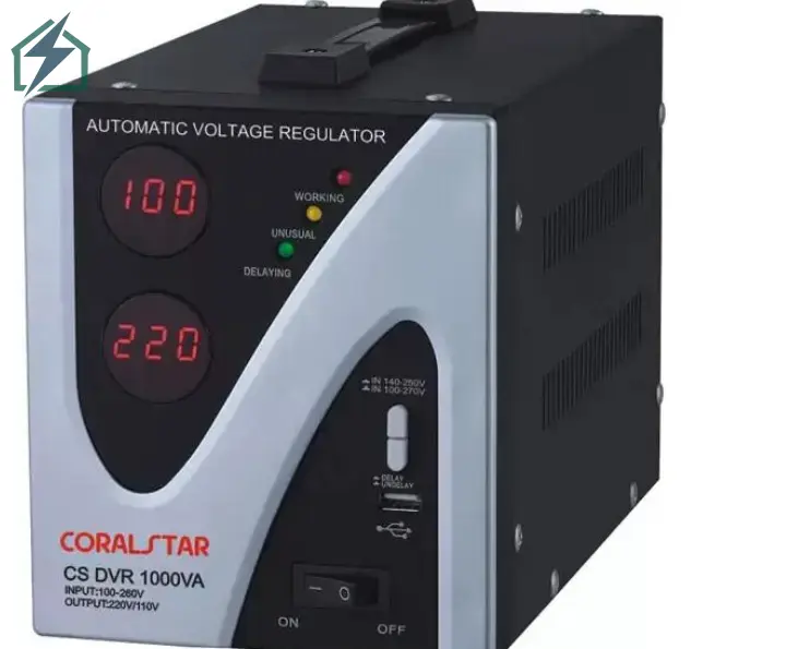 1000VA Digital Voltage Stabilizer 230V Ghana  Automatic Voltage Regulator with USB (6)