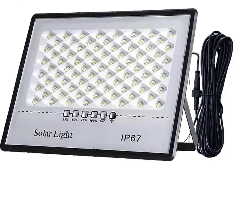 100W Solar LED Flood Light Outdoor – IP67 Waterproof Security Light with Solar Panel for Ghana (2)