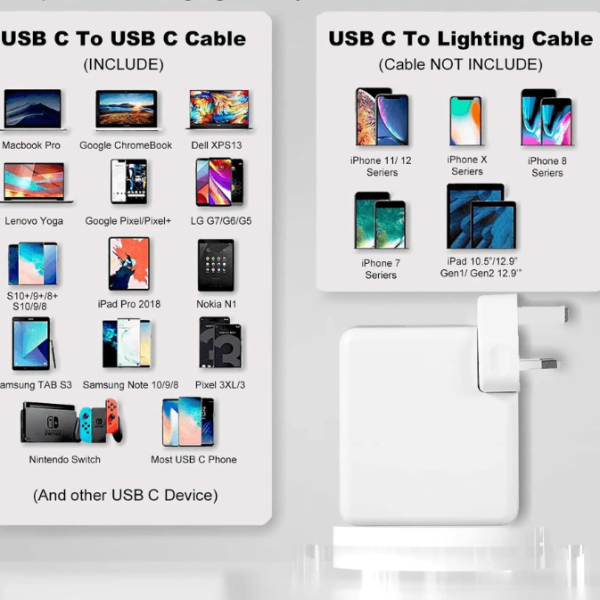 140W Type-C Laptop Fast Charger – USB-C PD Fast Charging Adapter for MacBook, Laptops, Phones & Tablets in Ghana