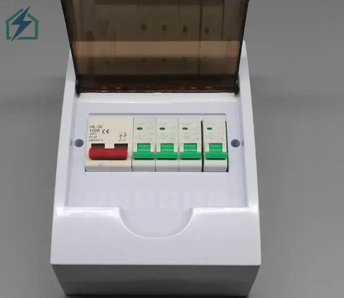 4 Way RCCB Outdoor Distribution Box ABS Weatherproof Main Switch Box Ghana (6)