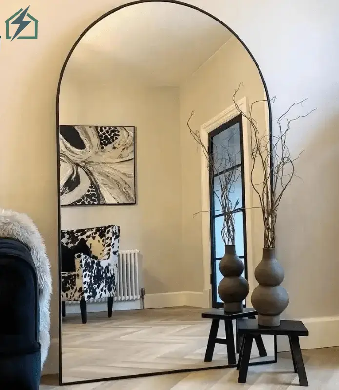 Arched Full Length Mirror – Modern Standing & Wall Dressing Mirror for Bedrooms, Salons & Boutiques Ghana (4)