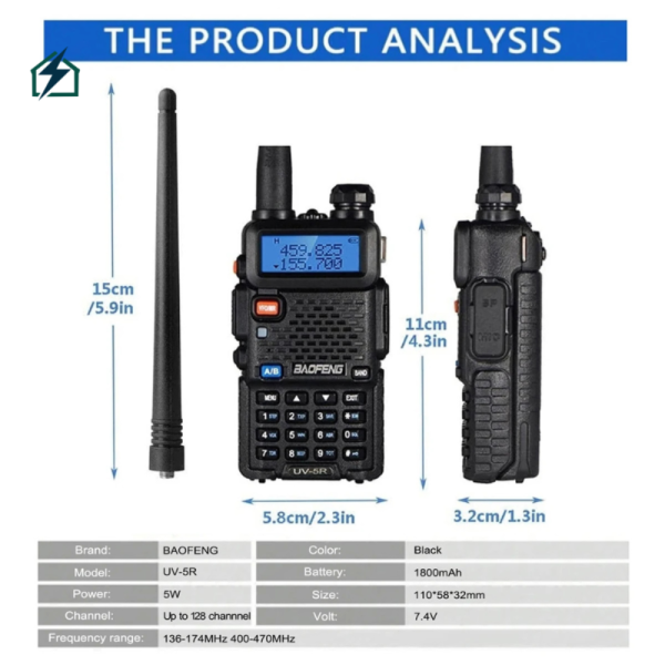 Baofeng UV-5R Walkie Talkie Ghana – Dual Band Two-Way Radio for Security, Business & Field Work
