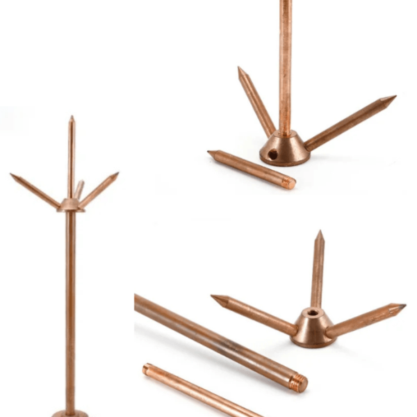 Copper Lightning Rod 200kA – Heavy Duty Lightning Protection Air Terminal Ghana