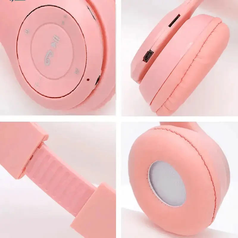Cute Cat Ear RGB Gaming Headset with Mic – Bluetooth 5.1 LED for Ghana  (1)