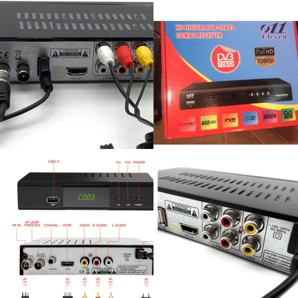 DVB Combo Full HD WiFi Set Top Box – 1080P Digital TV Decoder with WiFi & YouTube in Ghana