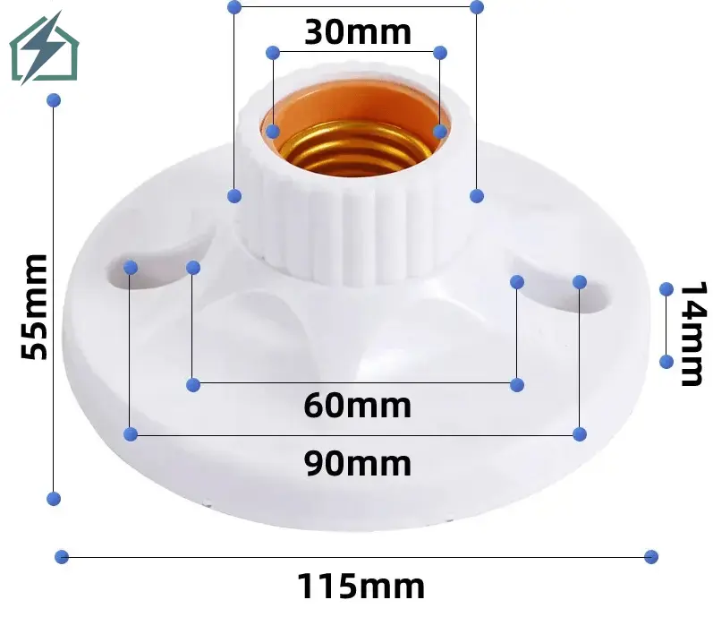 E27 Bulb Holder – Surface Mount Lamp Holder for LED & Energy-Saving Bulbs in Ghana (2)