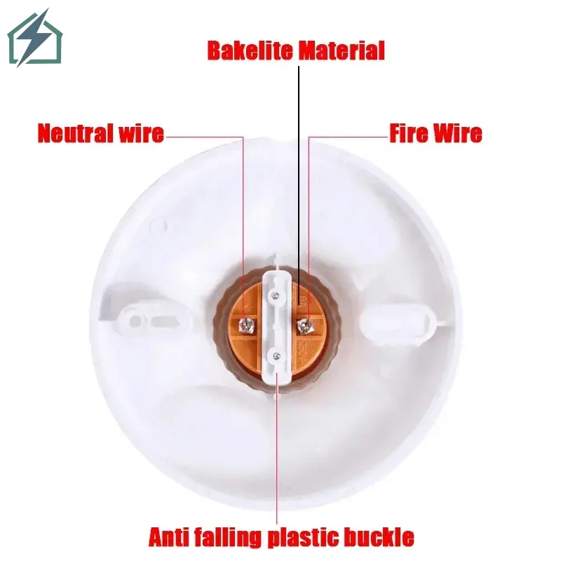 E27 Bulb Holder – Surface Mount Lamp Holder for LED & Energy-Saving Bulbs in Ghana (4)