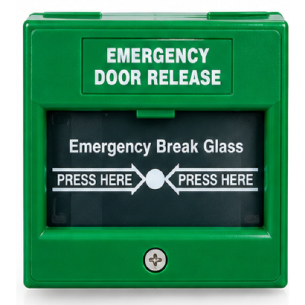 Emergency Door Release Break Glass Call Point – Green