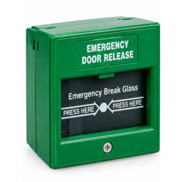 Emergency Door Release Break Glass Call Point – Green