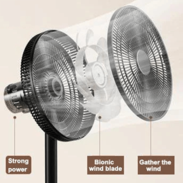FOCUS Standing Cooling Fan – Adjustable 3-Speed Pedestal Fan for Homes & Offices in Ghana