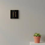 Frameless Gold 2 Gang Switch Ghana  Big Button 86 Luxury Wall Switch
