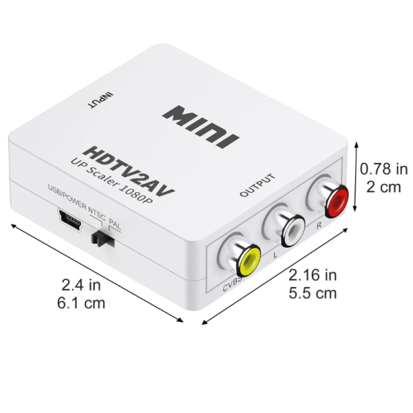 HDMI to RCA Converter – 1080P HDMI to AV Adapter for TVs, Decoders & Gaming Consoles Ghana