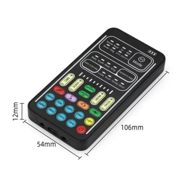 I9 Portable Voice Changer & Audio Mixer – Rechargeable Live Streaming Sound Card for Phones & Laptops Ghana