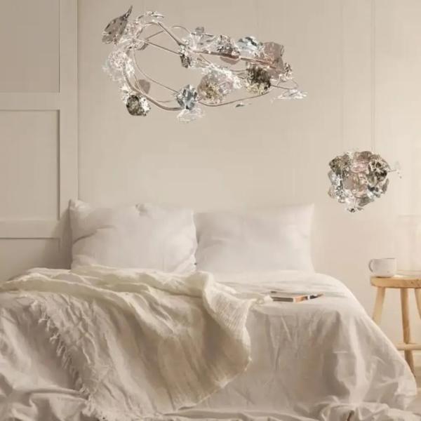 Luxury Flower Shape Crystal Chandelier – Modern LED Crystal Ceiling Light for Homes, Hotels & Villas Ghana