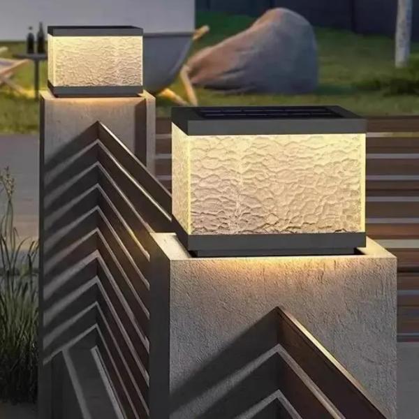 Outdoor Modern Solar LED Gate Pillar Light – Waterproof IP65 for Homes & Offices in Ghana