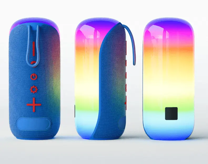 Portable Wireless Bluetooth Speaker with RGB LED Lights Speaker for Ghana  (4)