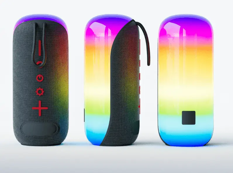 Portable Wireless Bluetooth Speaker with RGB LED Lights Speaker for Ghana  (5)
