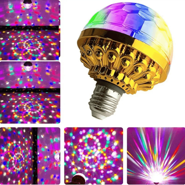 RGB Disco Party Bulb – Colorful Rotating LED Magic Ball Light for Parties & Room Décor in Ghana